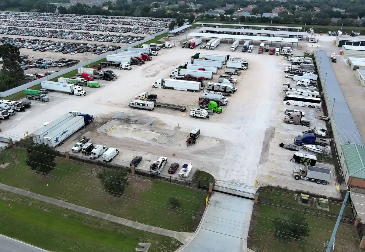 Drone Photo of Gravel Parking
